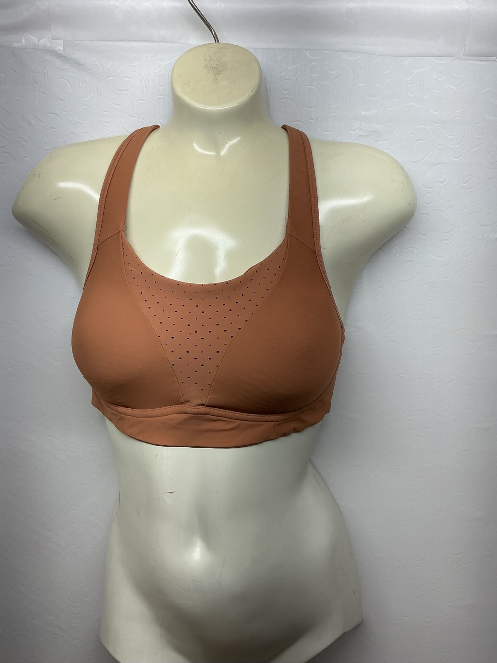 lululemon athletica Rust Brown Perforated Front Sports Bra
